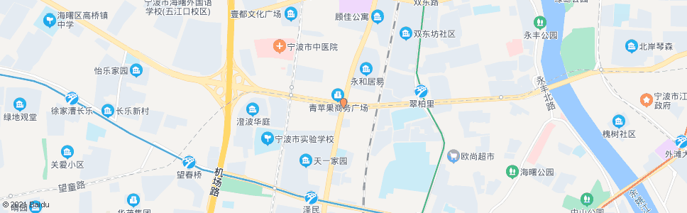 宁波通途路环城西路口_公交站地图_宁波公交_妙搜公交查询2024