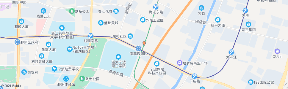 宁波沧海路鄞县大道口_公交站地图_宁波公交_妙搜公交查询2024