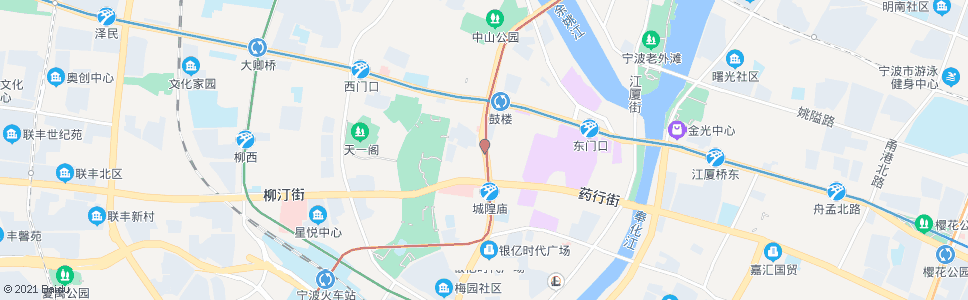 宁波解放南路大梁街口_公交站地图_宁波公交_妙搜公交查询2024