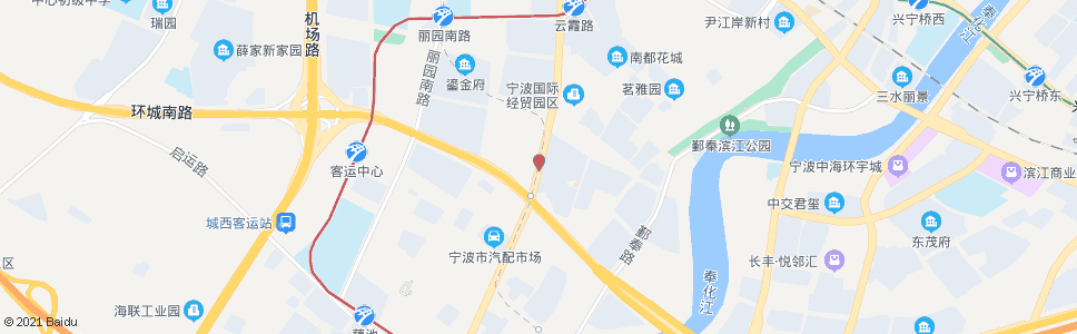 宁波环城西路环城南路口_公交站地图_宁波公交_妙搜公交查询2024