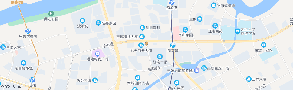 宁波杨木碶路江南路口_公交站地图_宁波公交_妙搜公交查询2024