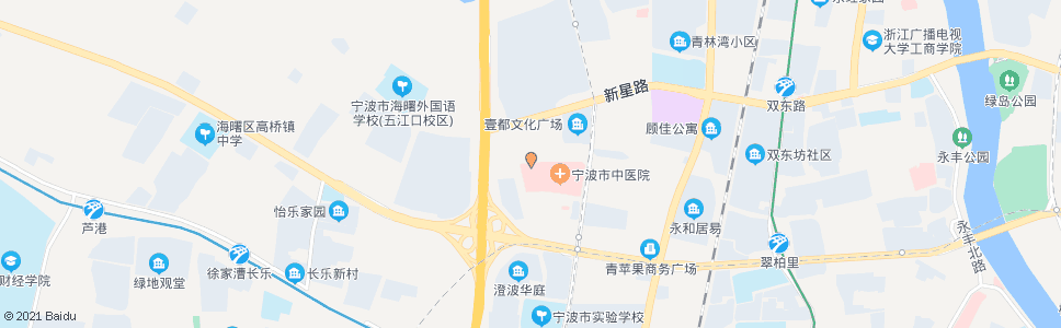 宁波市中医院(市心理咨询中心)_公交站地图_宁波公交_妙搜公交查询2024