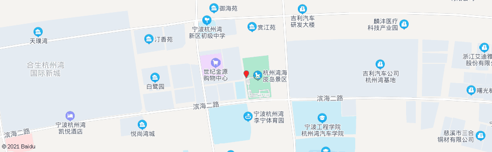 宁波海皮岛景区(芦苇路)_公交站地图_宁波公交_妙搜公交查询2024