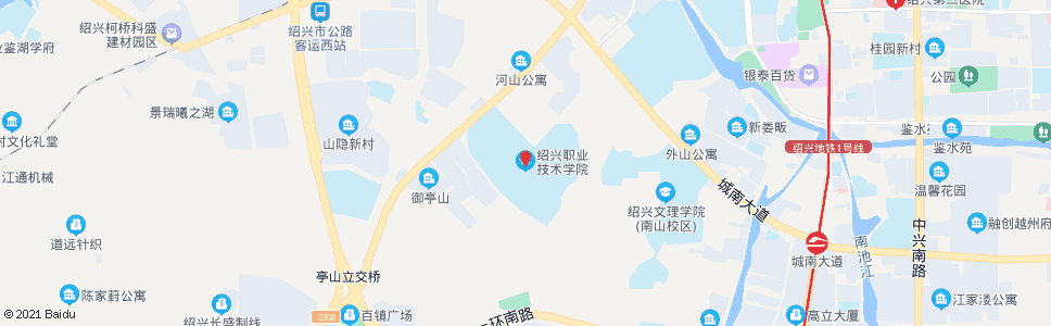 绍兴绍兴职业技术学院_公交站地图_绍兴公交_妙搜公交查询2024